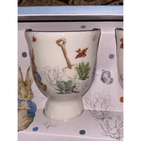 Beatrix Potter Peter Rabbit Easter Boiled Egg Holder Mini Cup Gift Set New - Picture 3 of 8